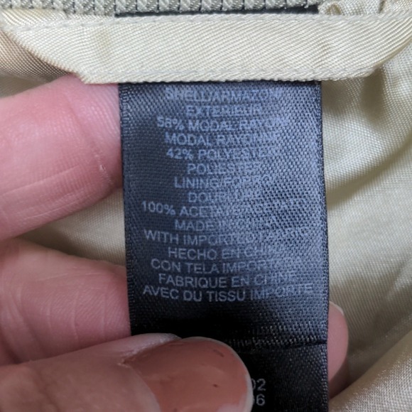 Claiborne Mens 2 Piece Suit Tan Brown Micro Stripe 3 Button Blazer MWRU5891 S279 - Picture 8 of 11